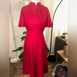 Marc By Marc Jacobs Red Long Sleeve Dress